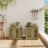 Jardineras de exterior 2 unidades madera impregnada de