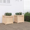 Jardineras de exterior 2 unidades madera maciza de pino