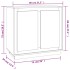 Aparador madera contrachapada color roble ahumado 80x34x75