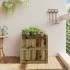 Jardinera de madera maciza de pino impregnada 60x60x60