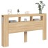 Cabecero LED madera ingeniería roble Sonoma 180x18,5x103,5