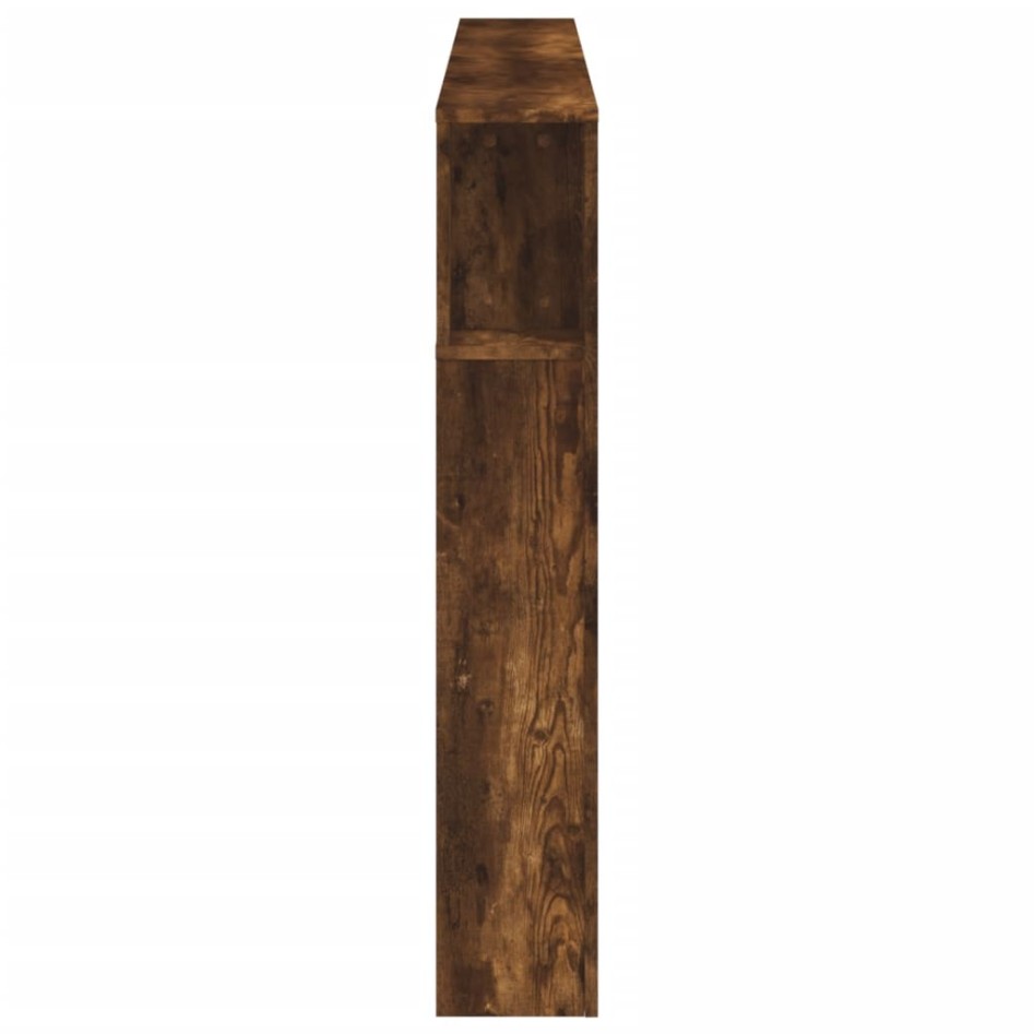 Cabecero LED madera ingeniería roble ahumado 180x18,5x103,5