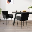 Sillas de comedor 2 unidades terciopelo negro