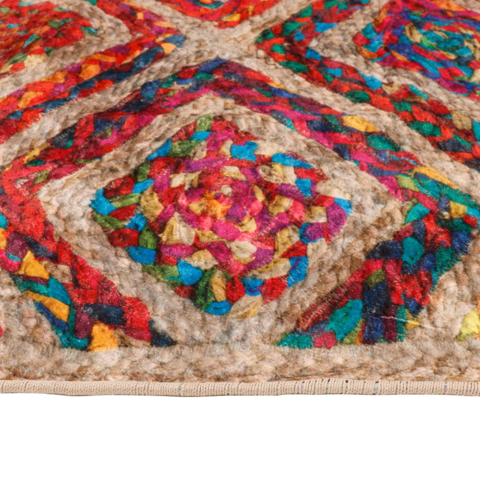 Alfombra lavable antideslizante multicolor 80x300