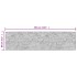 Alfombra lavable antideslizante multicolor 80x300