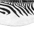 Alfombra lavable antideslizante cebra blanco y negro 120x170