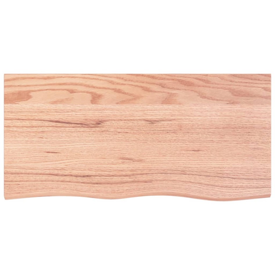 Estante de pared madera roble tratada marrón claro 100x50x2