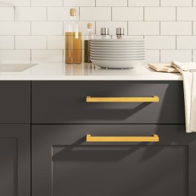 Tiradores para armarios 20 uds acero inoxidable dorado 224