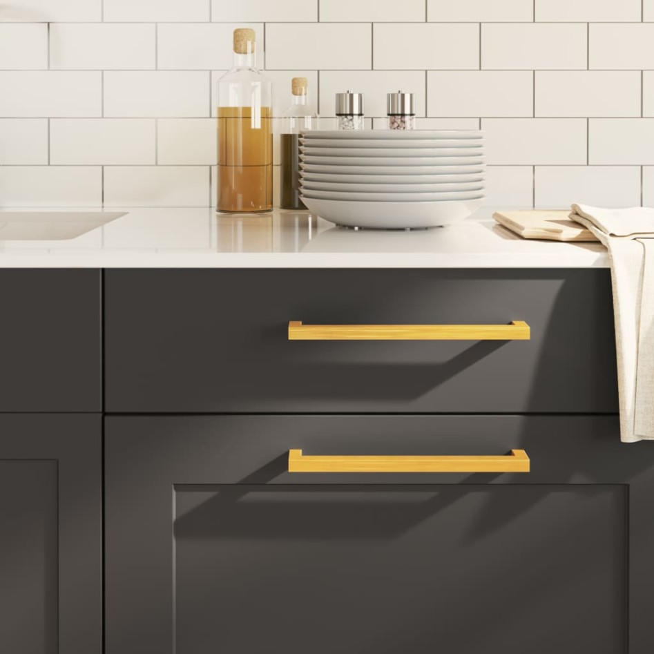 Tiradores para armarios 20 uds acero inoxidable dorado 224