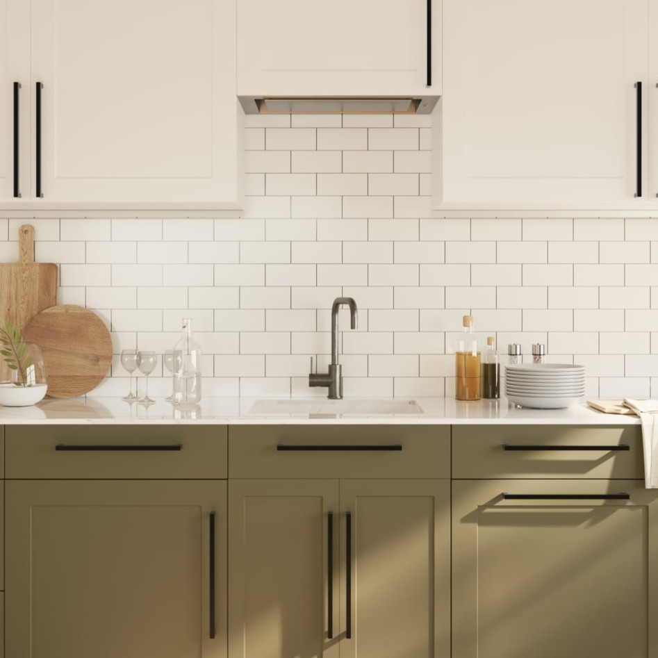 Tiradores para armarios 20 uds acero inoxidable negro 320