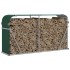 Leñero de acero galvanizado verde 180x45x100