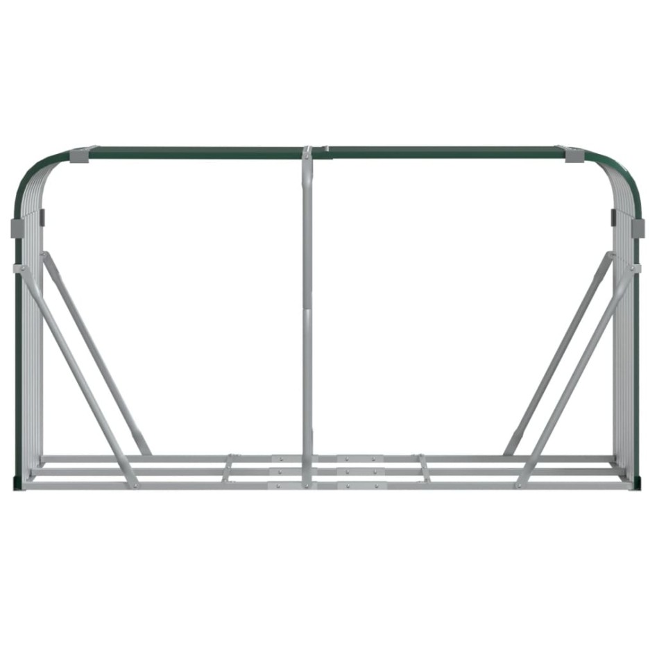 Leñero de acero galvanizado verde 180x45x100