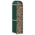 Leñero de acero galvanizado verde 40x45x170