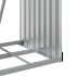 Leñero de acero galvanizado verde 40x45x170