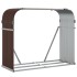 Leñero de acero galvanizado marrón 120x45x100