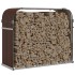 Leñero de acero galvanizado marrón 120x45x100