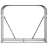 Leñero de acero galvanizado marrón 120x45x100
