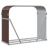 Leñero de acero galvanizado marrón 120x45x100