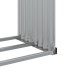 Leñero de acero galvanizado marrón 120x45x100