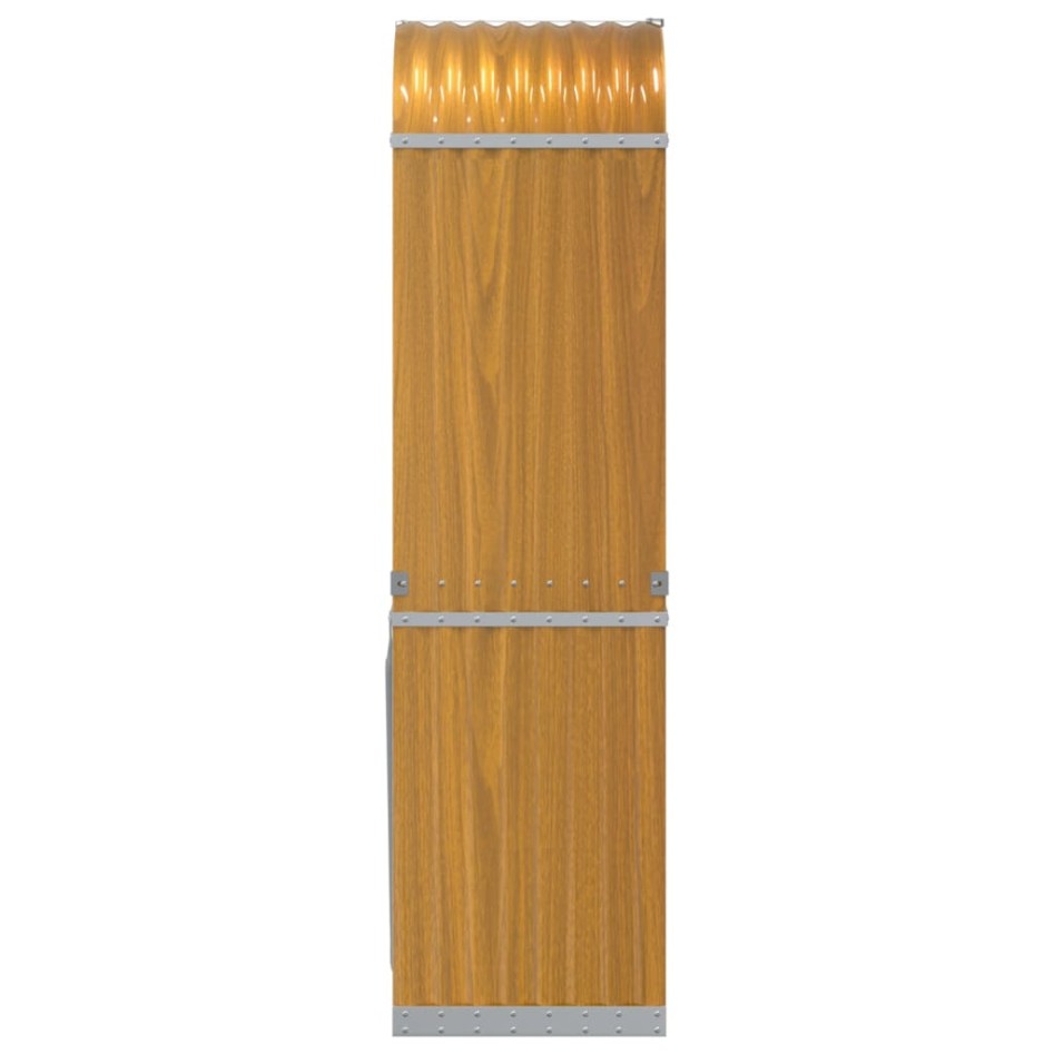 Leñero de acero galvanizado marrón claro 40x45x170