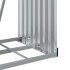 Leñero de acero galvanizado marrón claro 40x45x170