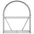 Leñero de acero galvanizado marrón 120x45x140