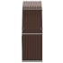 Leñero de acero galvanizado marrón 120x45x140