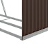Leñero de acero galvanizado marrón 120x45x140