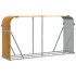 Leñero de acero galvanizado marrón claro 180x45x100