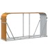 Leñero de acero galvanizado marrón claro 180x45x100