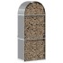 Leñero de acero galvanizado gris claro 80x45x190