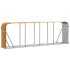 Leñero de acero galvanizado marrón claro 300x45x100