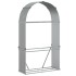 Leñero de acero galvanizado gris claro 120x45x210
