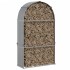 Leñero de acero galvanizado gris claro 120x45x210