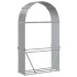 Leñero de acero galvanizado gris claro 120x45x210