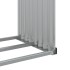 Leñero de acero galvanizado gris claro 120x45x210