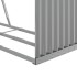 Leñero de acero galvanizado gris claro 120x45x210