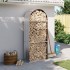 Leñero de acero galvanizado plateado 80x45x190