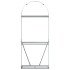 Leñero de acero galvanizado plateado 80x45x190