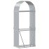 Leñero de acero galvanizado plateado 80x45x190