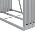 Leñero de acero galvanizado plateado 80x45x190