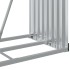 Leñero de acero galvanizado plateado 80x45x190