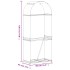 Leñero de acero galvanizado plateado 80x45x190
