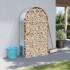 Leñero de acero galvanizado plateado 120x45x210