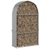 Leñero de acero galvanizado plateado 120x45x210