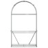 Leñero de acero galvanizado plateado 120x45x210