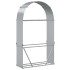 Leñero de acero galvanizado plateado 120x45x210