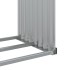 Leñero de acero galvanizado plateado 120x45x210