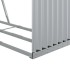 Leñero de acero galvanizado plateado 120x45x210