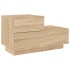 Mesita de noche con luces LED roble Sonoma 70x36x40,5
